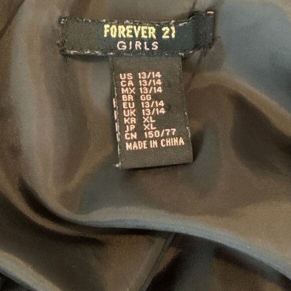 Forever 21 Girls NYC Graphic Bomber Jacket Size 13/14 - Picture 7 of 8